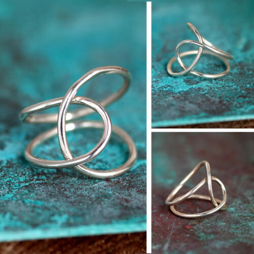 Knot Thumb Rings Solid925 Sterling Silver Band &Statement Handmade Ring All size