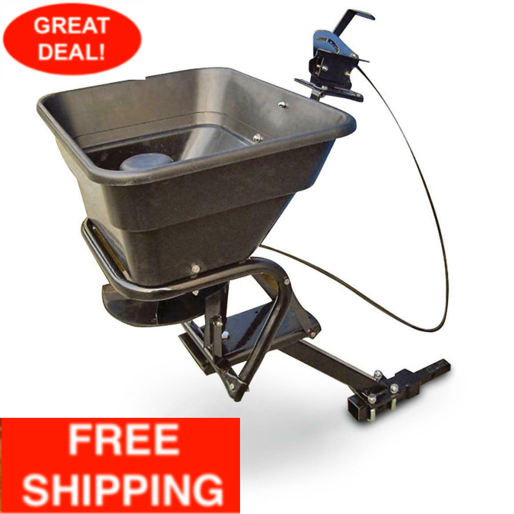 80 Lbs UTV ATV Mount Motor Fertilizer Sand Salt Spreader Grass Seeder Farming