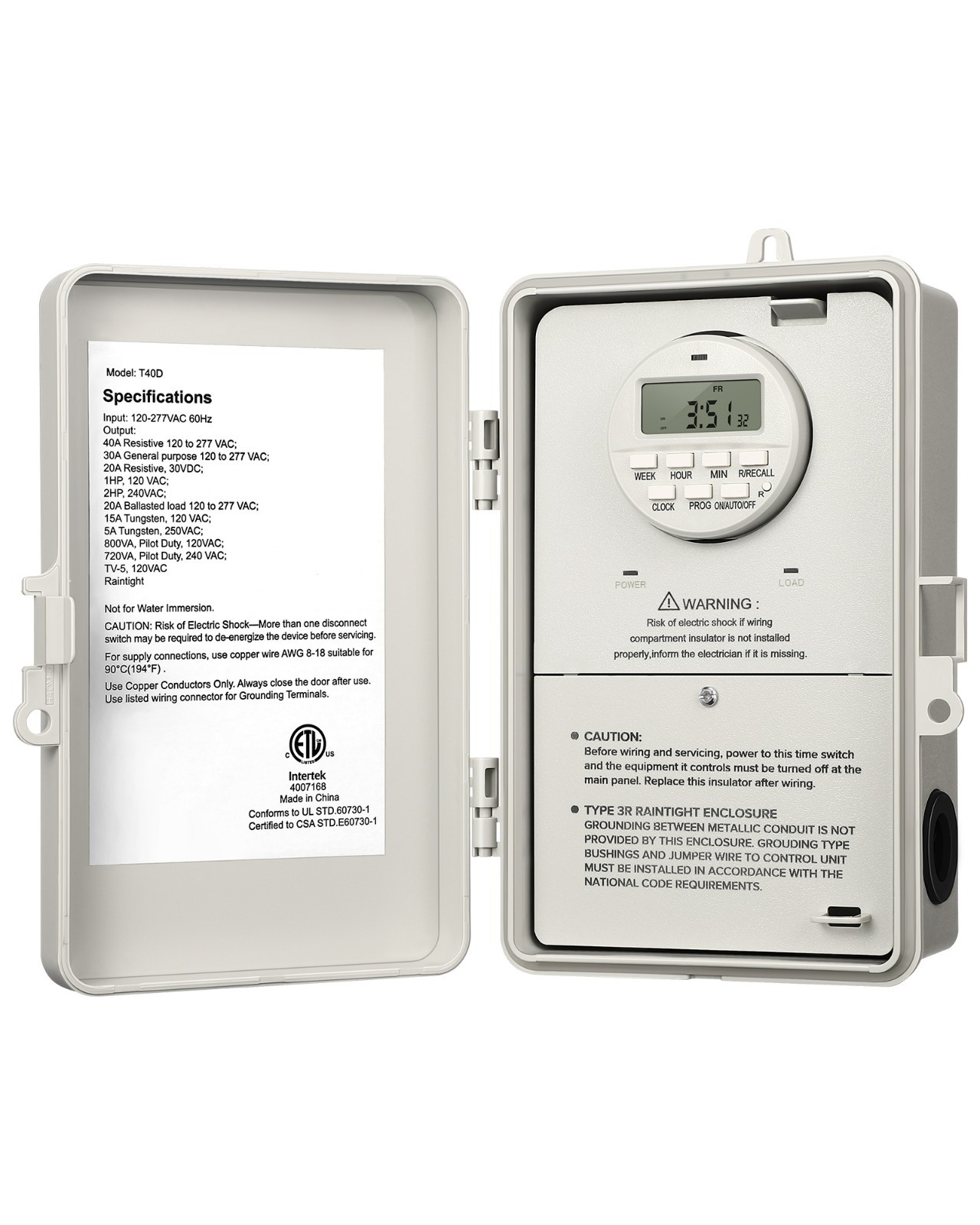 DEWENWILS Digital Pool Timer Box 7-Day 20 ON/Off Programmable Timer Water Heater