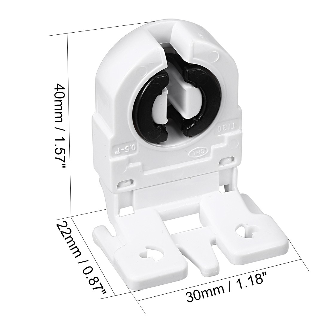8 Pack 2A T8 Socket G13 Base Fluorescent Lamp Holder Light Accessory White