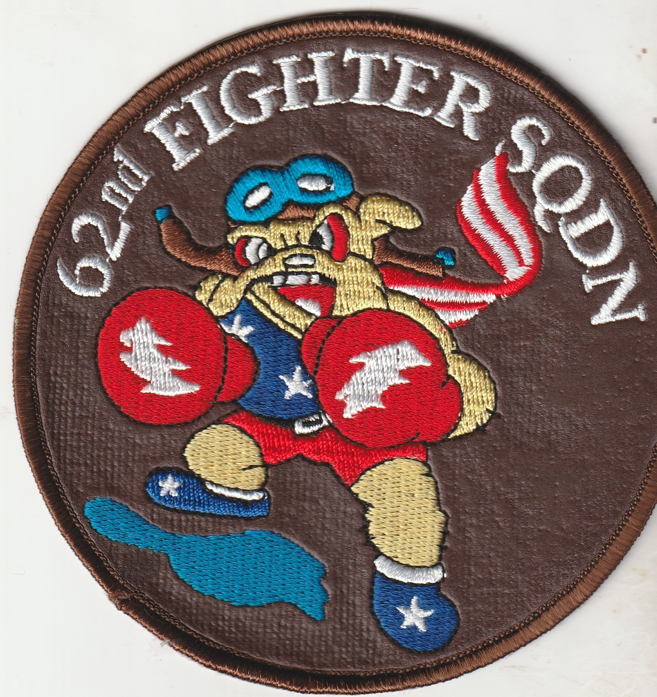 USAF air force 62d Fighter Sqn Luke AFB Arizona Leather patch 3