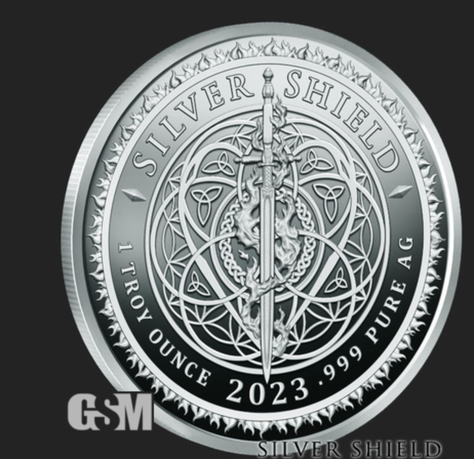 2023 - ETERNITY CHARLIE Proof 1oz .999 FINE Silver Shield MINIMINTAGE - IN STOCK