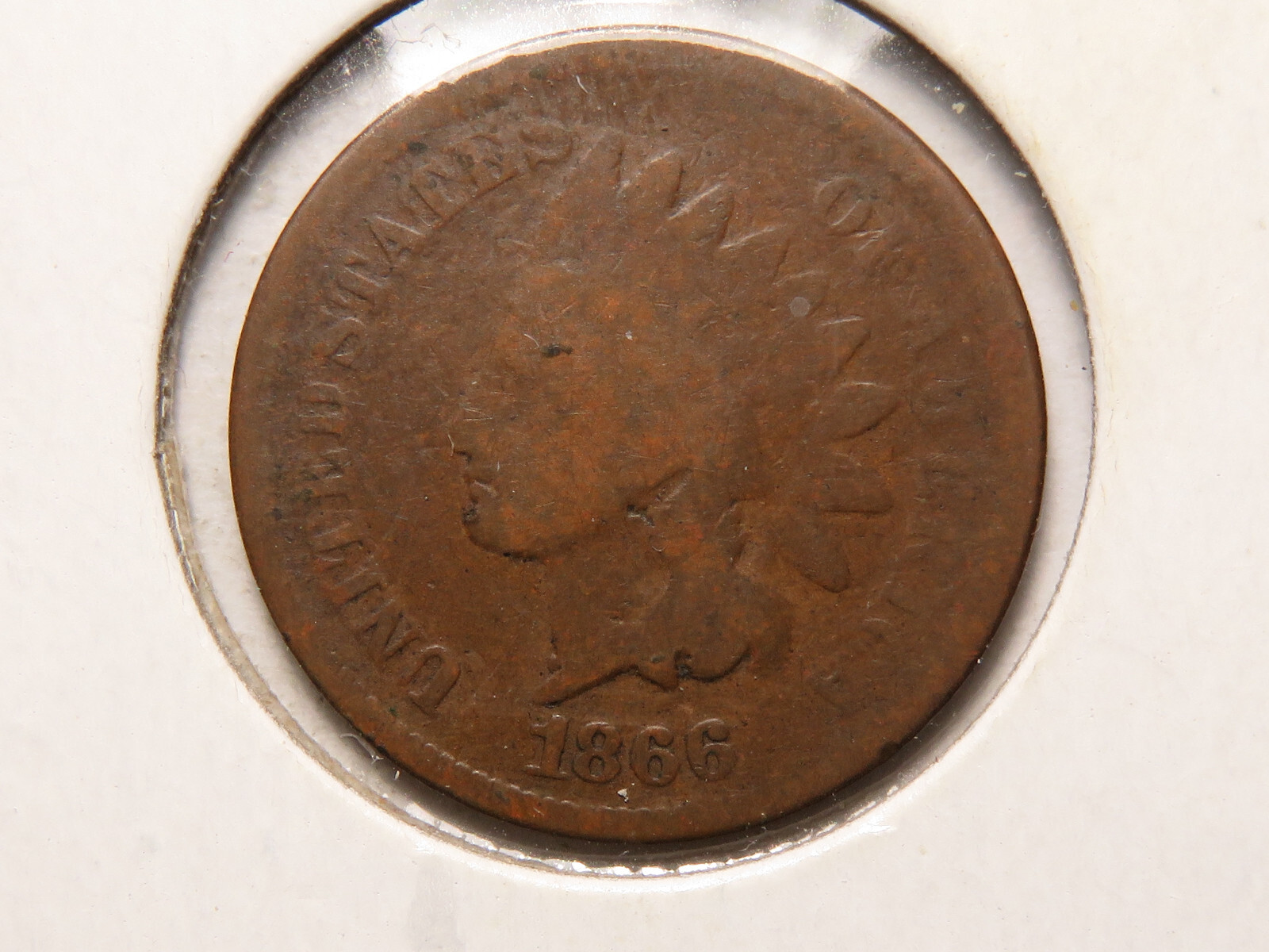 1866 Indian Cent, Good