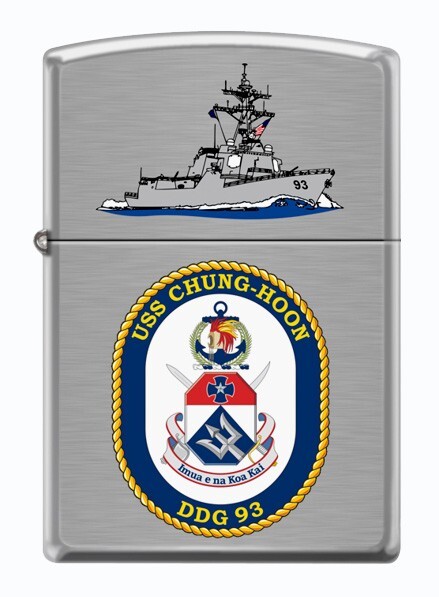USS Chung-Hoon (DDG-93) Destroyer Zippo MIB   Brushed Chrome