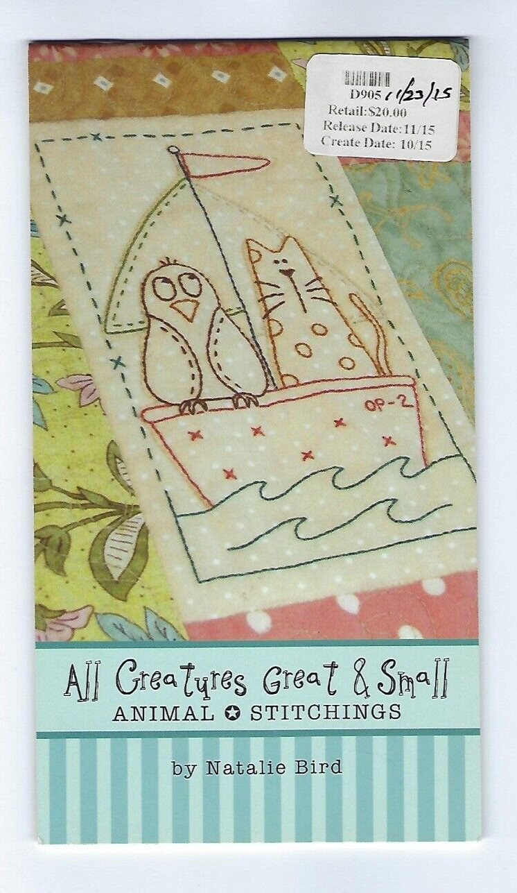 All Creatures Great & Small Animal Stitchings Use to make a quilt or ??
