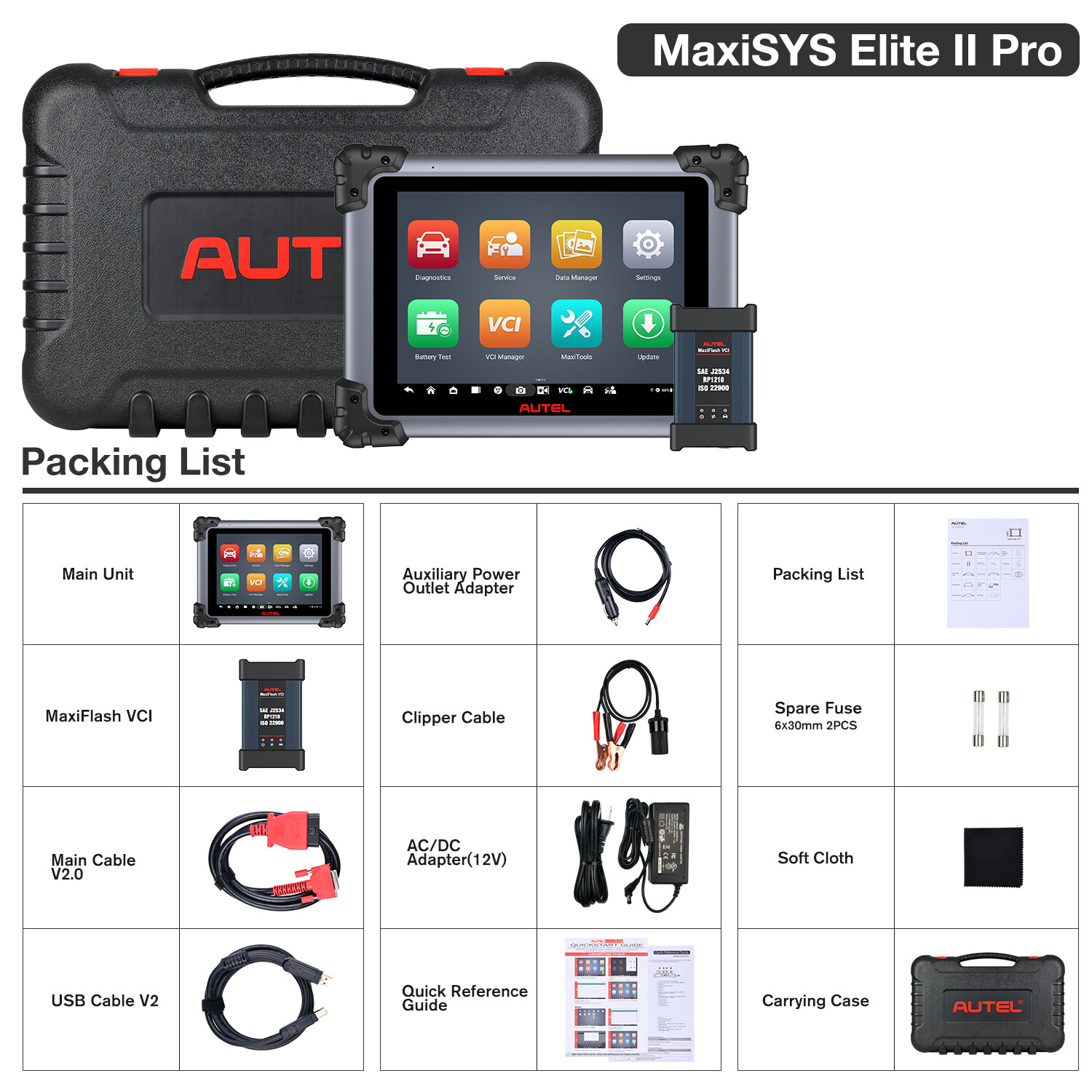 2025 Autel MaxiSys Elite II PRO As MS909 Diagnostic Scan Programming Key Coding