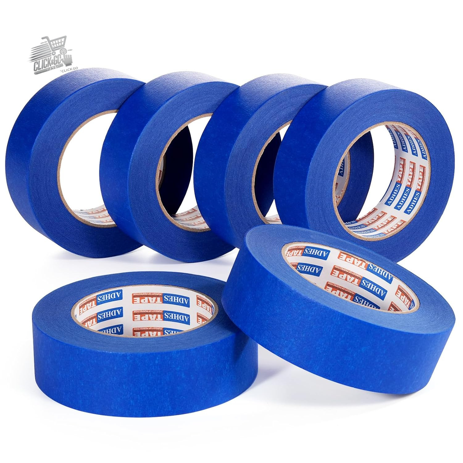 ADHES Paper Whitening Tape, Blue Painters Tape 36mm X 55M X 6 Rolls Tape
