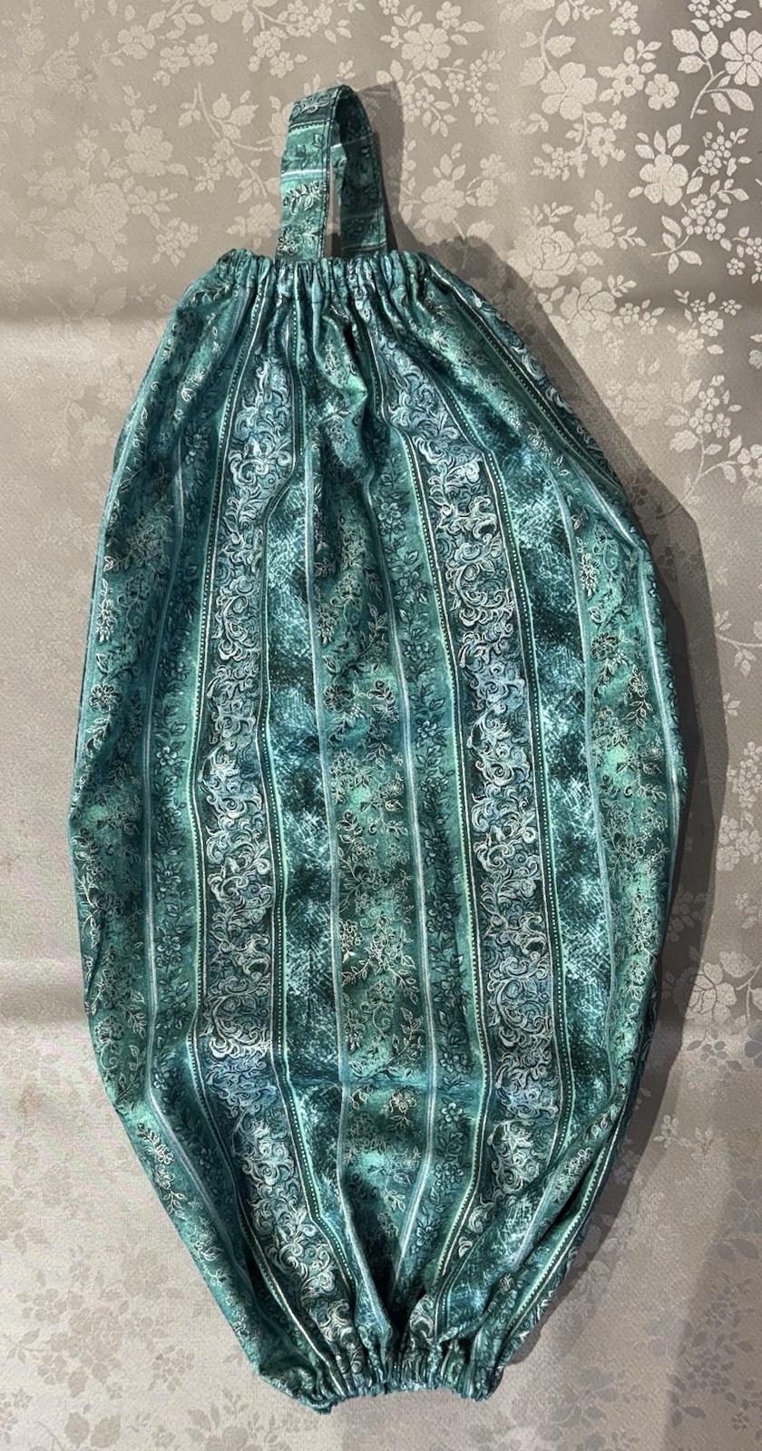 Handmade Fabric Plastic Grocery Bags Holder/Dispenser 100% Cotton