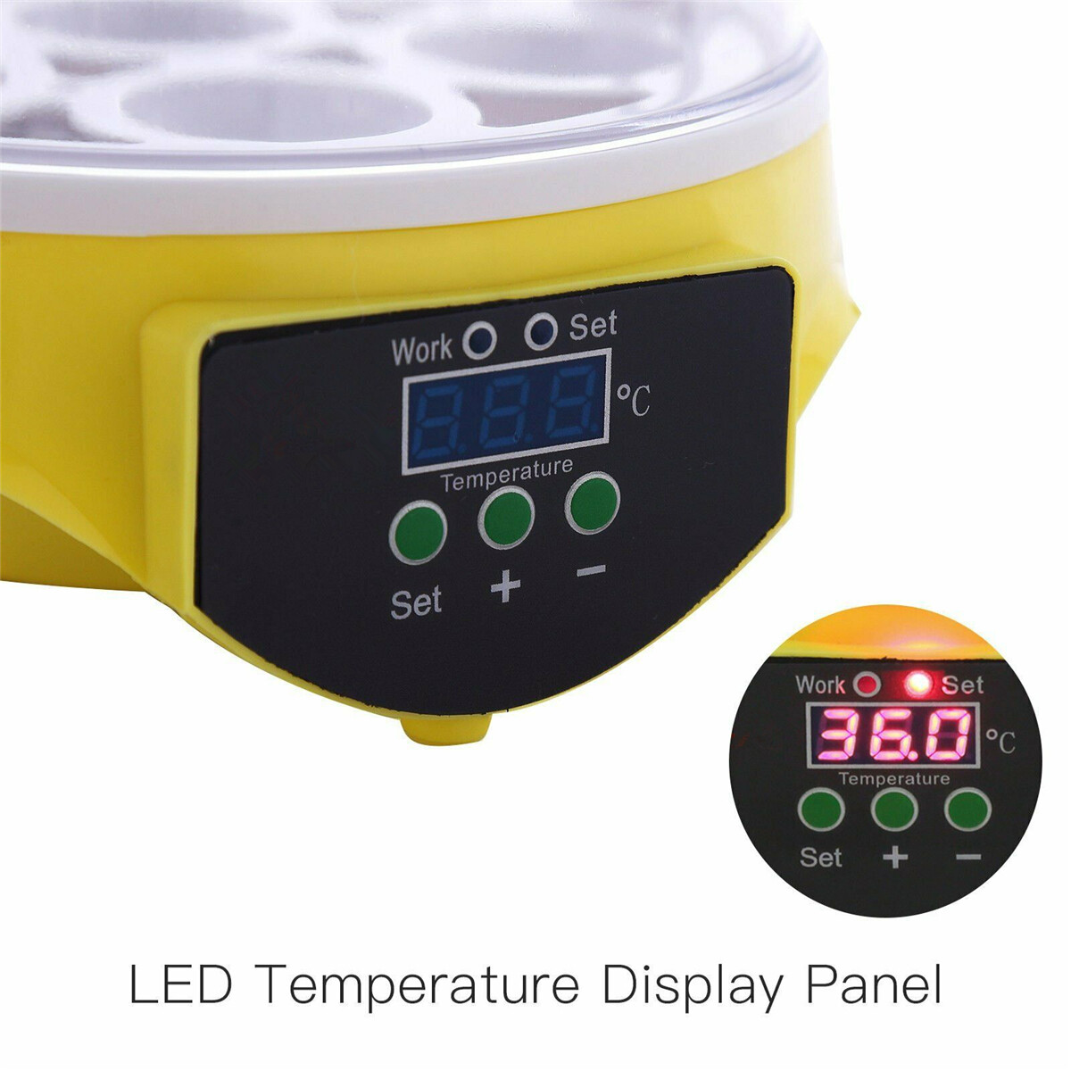 7 Eggs Automatic Digital Egg Incubator Chicken Bird Hatchers Temperature Control
