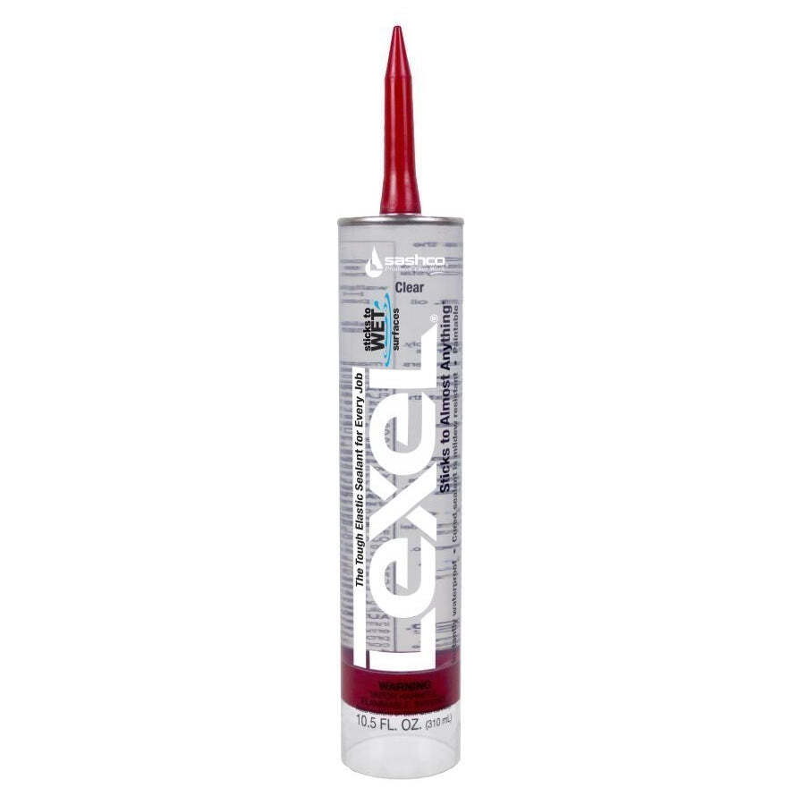 Lexel, Clear Synthetic Rubber Sealant, Waterproof & Flexible (10.5 fl. oz.)