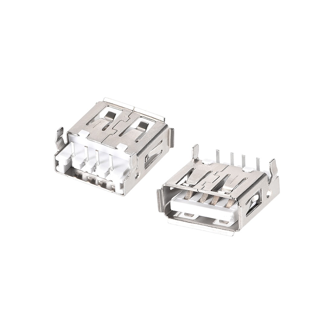 10PCS USB 2.0 Type A Female Socket Connector Jack  Port 4Pin DIP 90 Degree