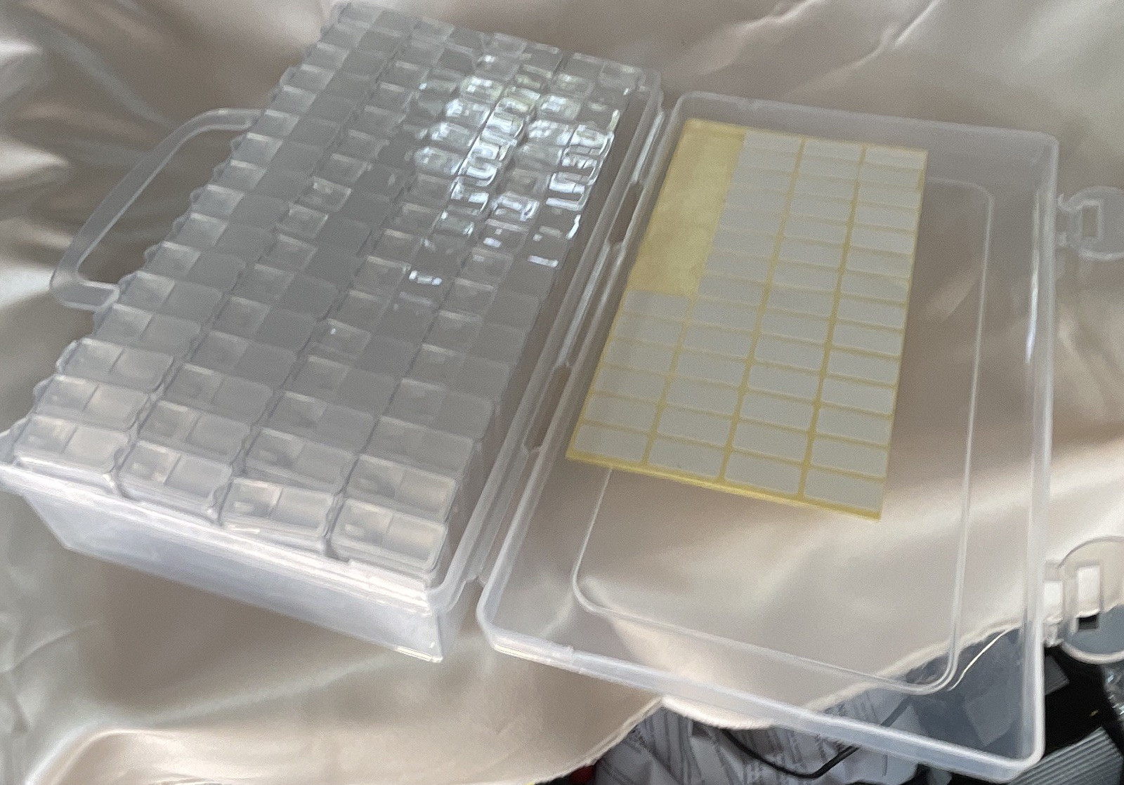 Clear Plastic Bead Storage Organizer Case Box w/ Small Compartments