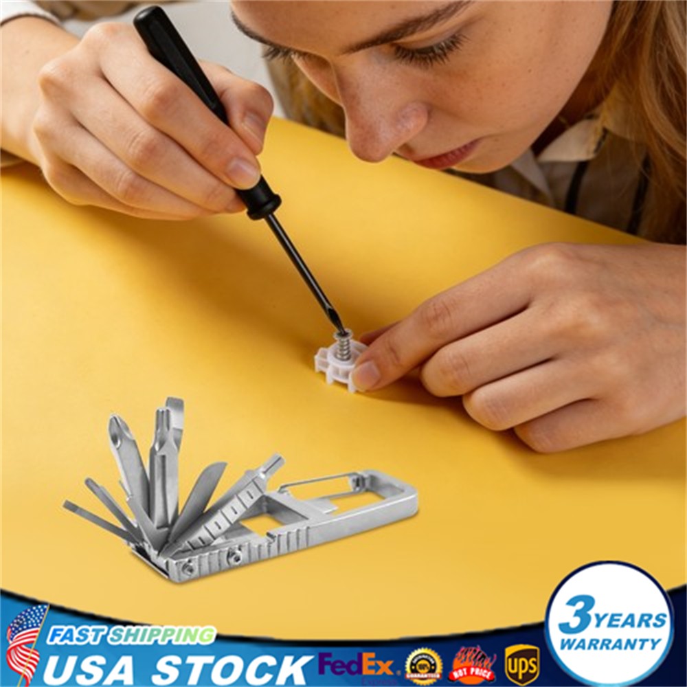12-in-1 MINI Multitool Screwdriver Rugged&Practical Portable Pocket Camping Tool