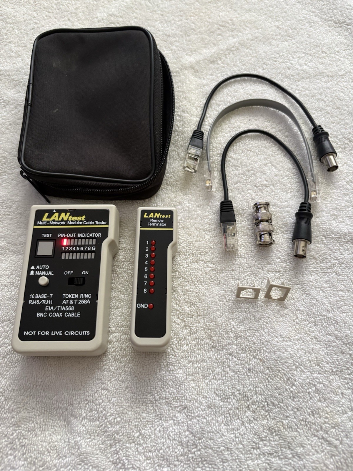 Hobbes Innovation LANtest 2565511 Kit Network & Modular Cable Tester With Case