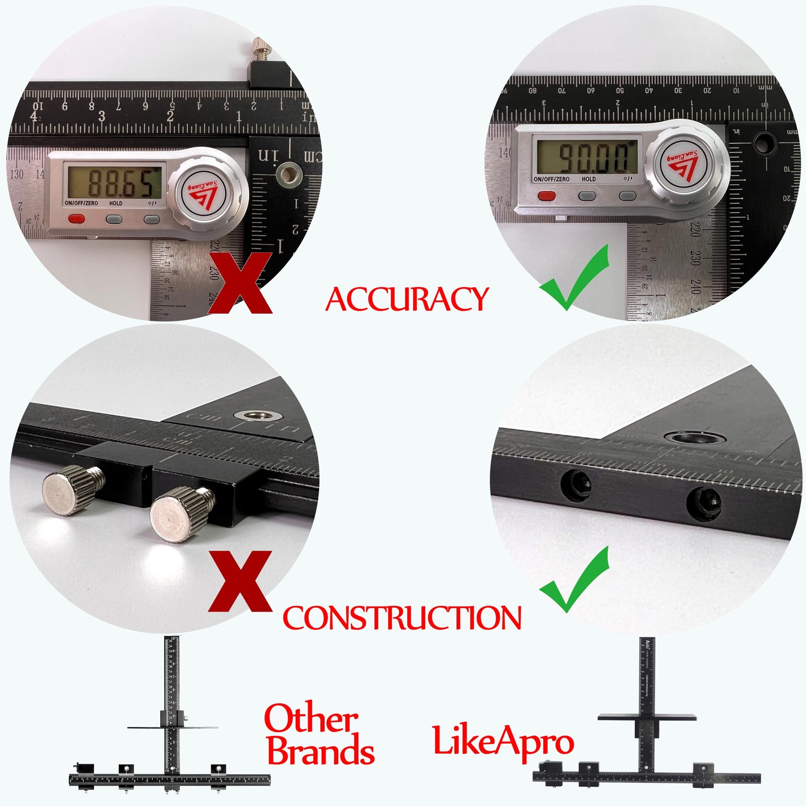 Basic Black Aluminum Alloy Cabinet Hardware Jig for Effortless Handles, Pulls,