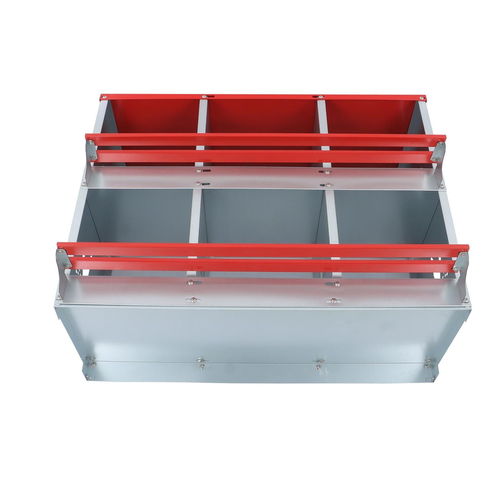6 Compartment Heavy Nesting Box Chicken Nesting Box 6 Room Metal Nesting Red