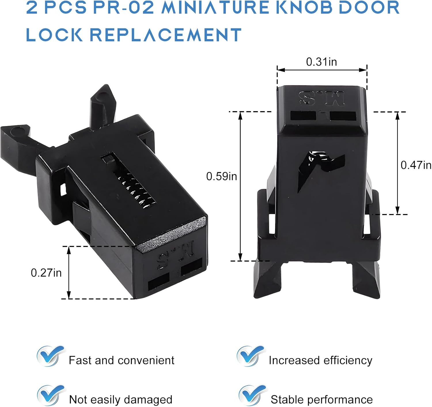 2 PCS Car Sunglasses Holder Catch Latch, Trash Can Lock Self Locking Switch Repl