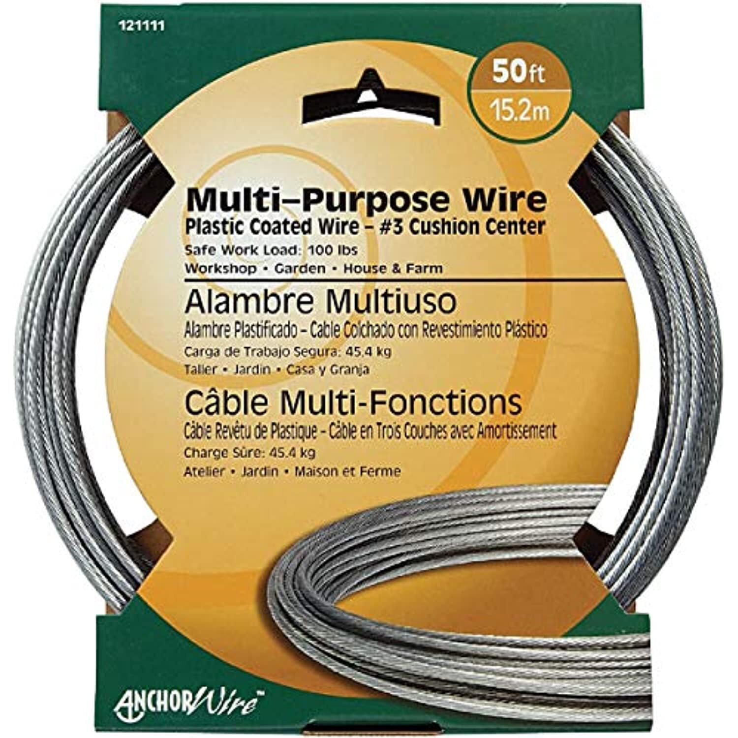 Hillman Clothesline Wire 50' Galvanized Card