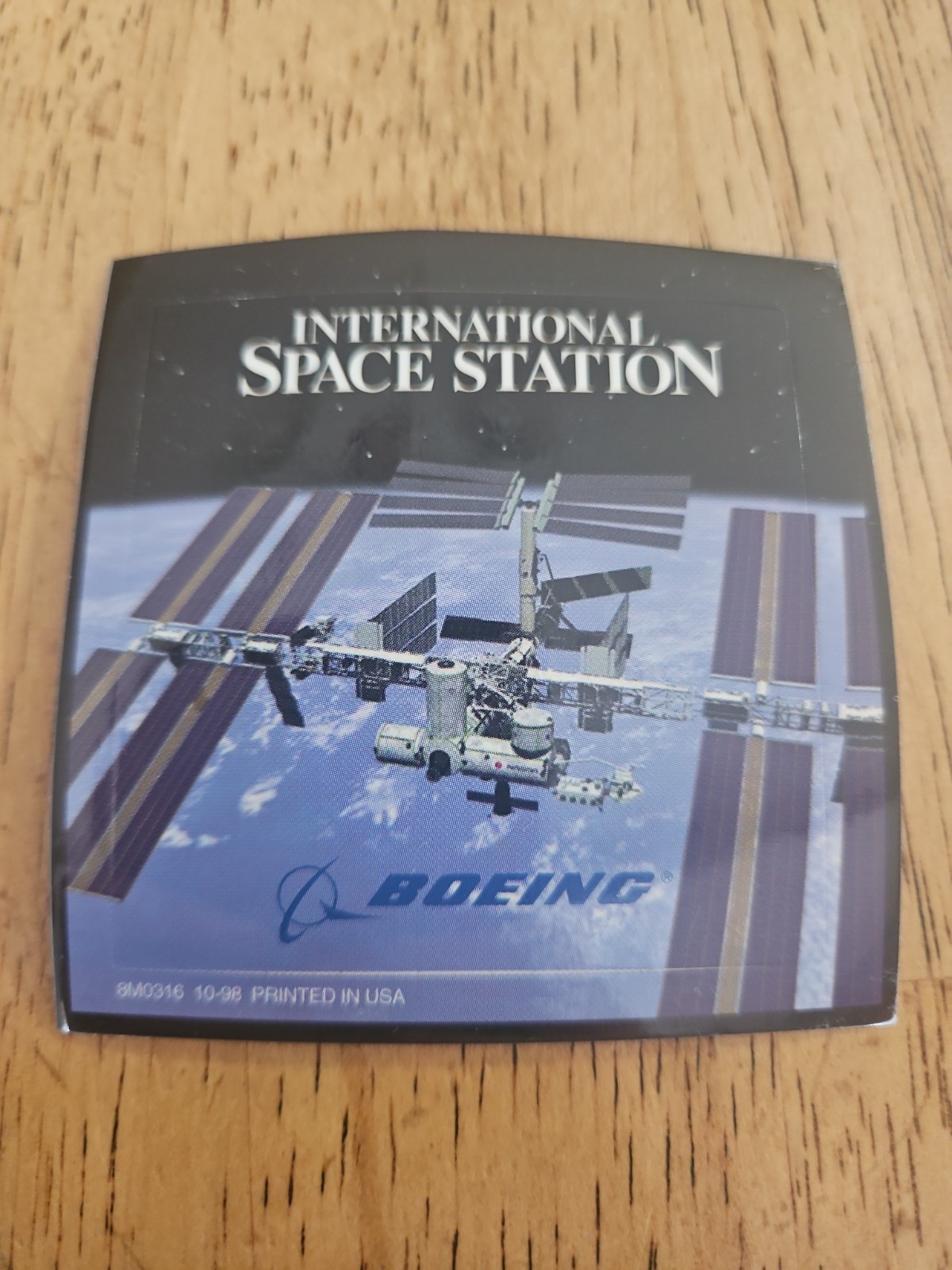 Vintage International Space Station Boeing Sticker