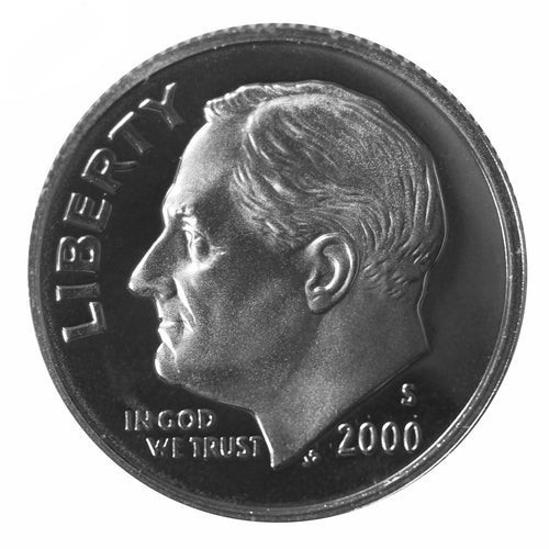 2000 Silver Proof Dime Roosevelt 90% Silver Deep Cameo Proof Gem BU .072 oz
