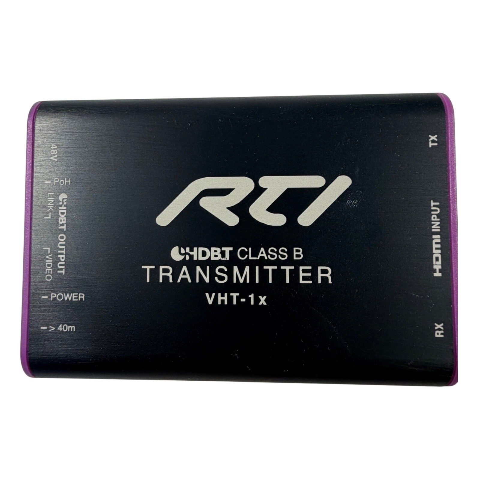 RTI VHT-1x HDBaseT Class B Transmitter HDMI to HDBT 40m PoH Black Purple 1 piec