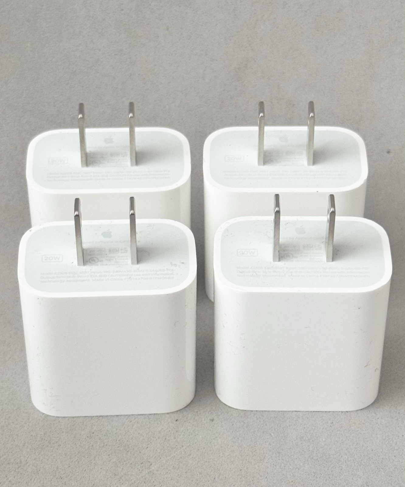 4Pcs OEM Apple Official 20W USB-C Wall Charger Power Adapters Brick - A2305