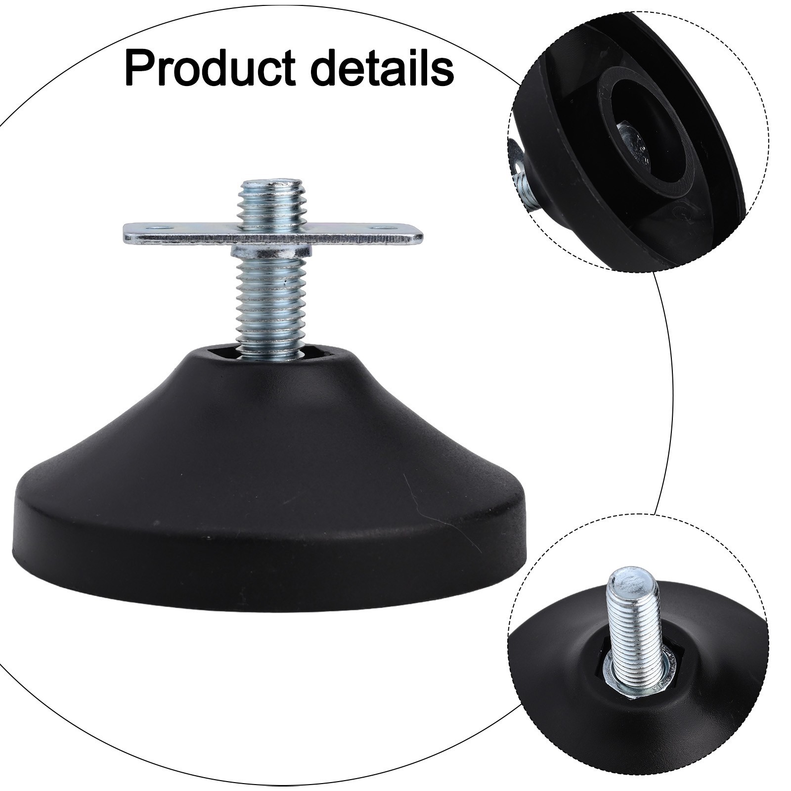 4 Pack Adjustable Foosball Table Foot Pads for Pool Table Leg Leveling