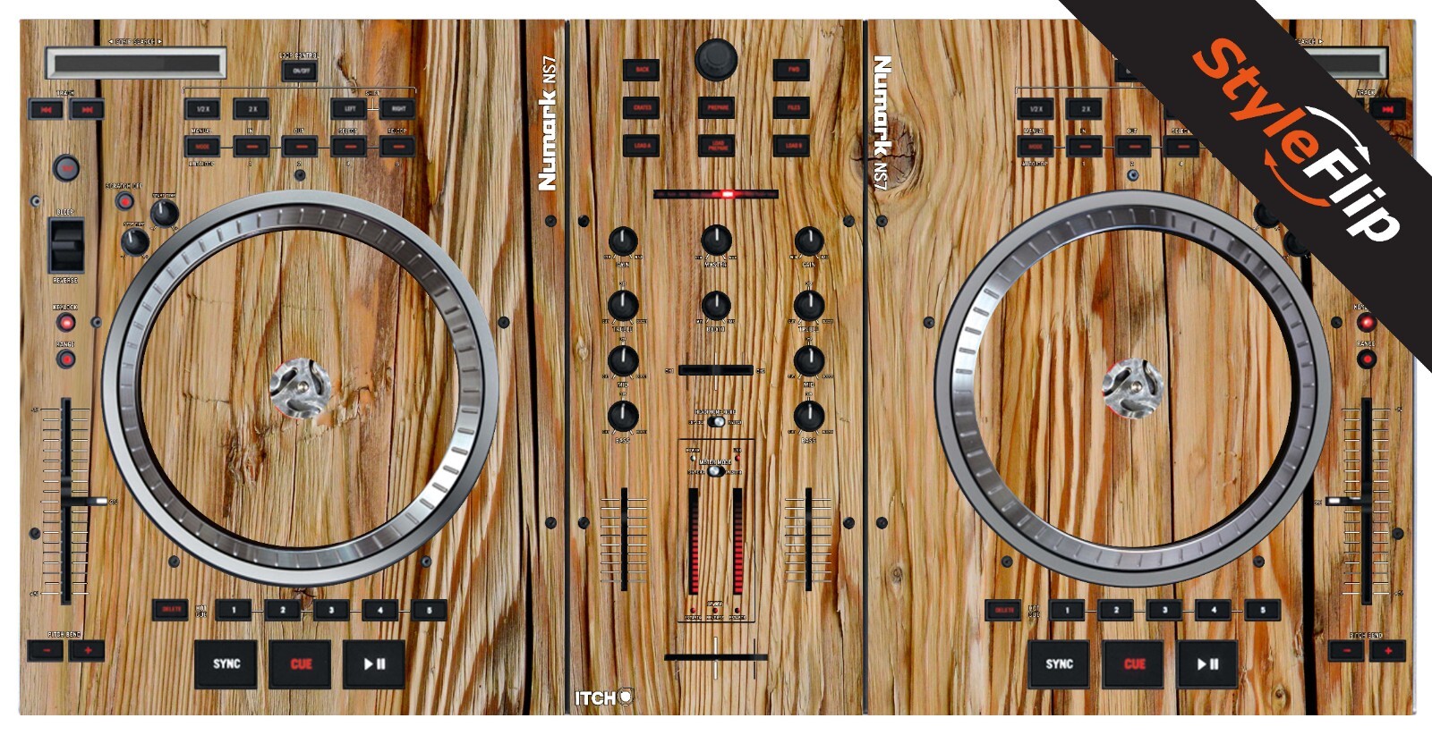 Numark NS-7 Skin | Wood #4 | Protective Decal | StyleFlip Skins