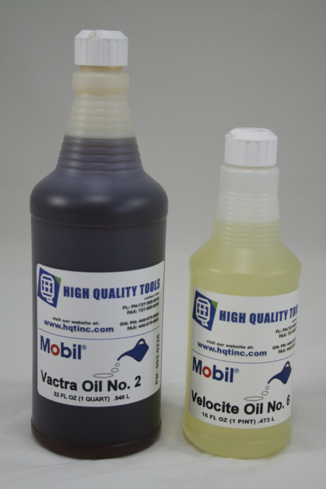 MOBIL VACTRA WAY OIL #2 QUART and MOBIL VELOCITE SPINDLE OIL #6 PINT BRIDGEPORT