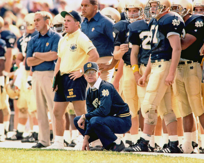 1988 Notre Dame LOU HOLTZ Glossy 8x10 Photo Fighting Irish Print