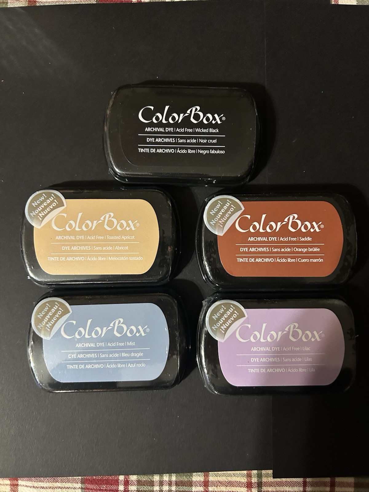5 NEW ColorBox Archival Dye Inks (set #2, 286)