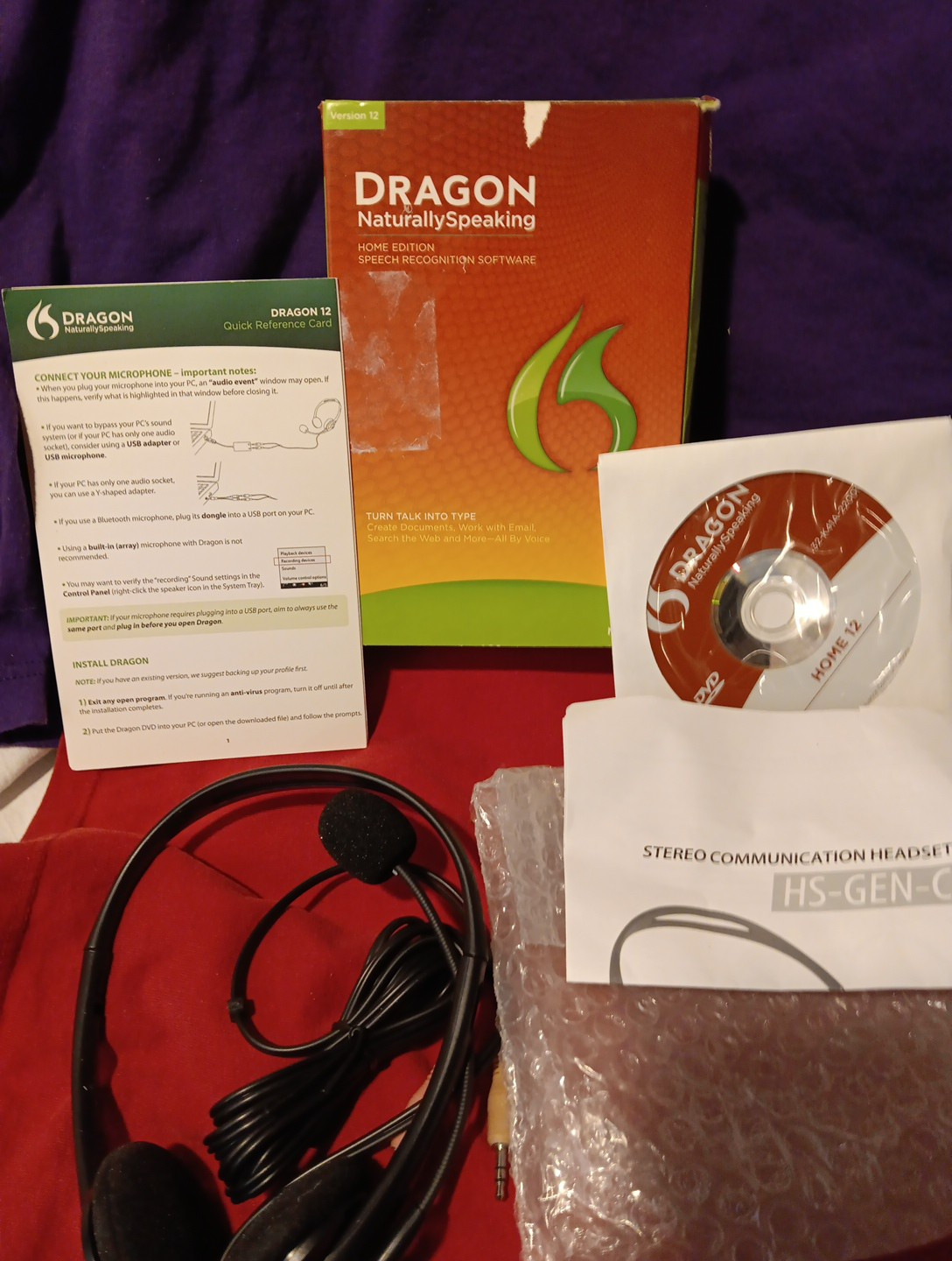 Nuance - Dragon Naturally Speaking 12 Home Ed. Speech Recognition NEW Open Box