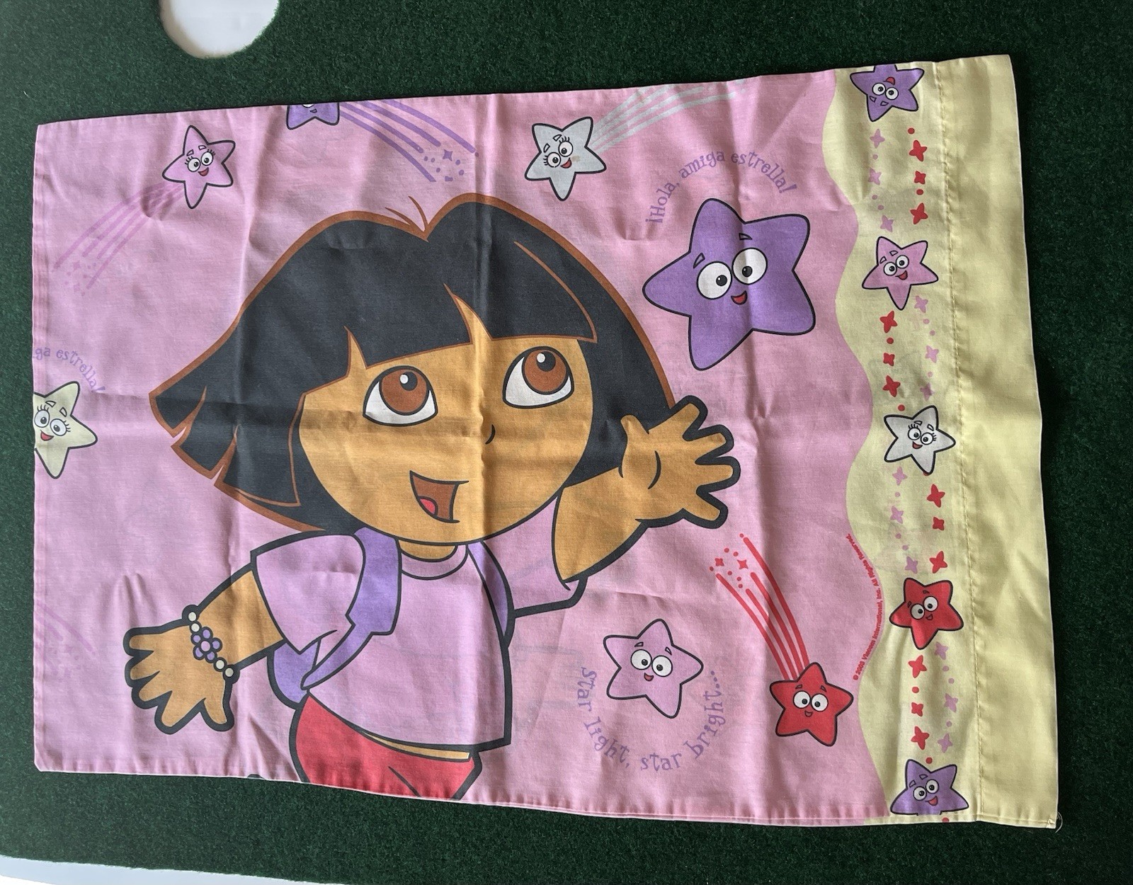 2003 Dora the Explorer Standard Pillowcase Double Sided Viscom International Inc