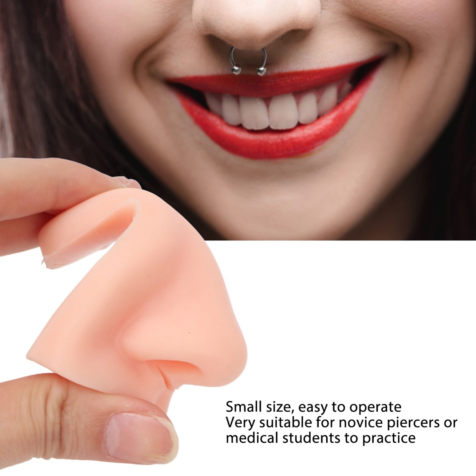 3 Pcs Silicone Nose Model For Suture Practice Teaching Beauty School Display