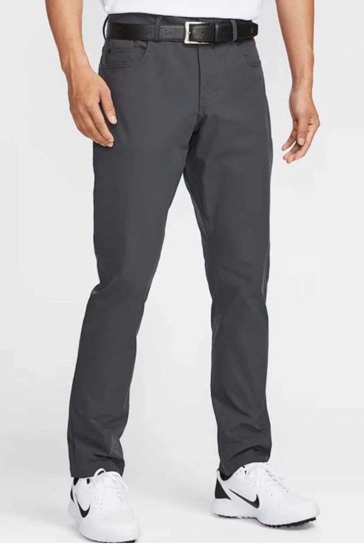 Nike Tour Repel Flex Slim Golf Pants Mens Size 34x32 Smoke Grey FD5615-070 NWT