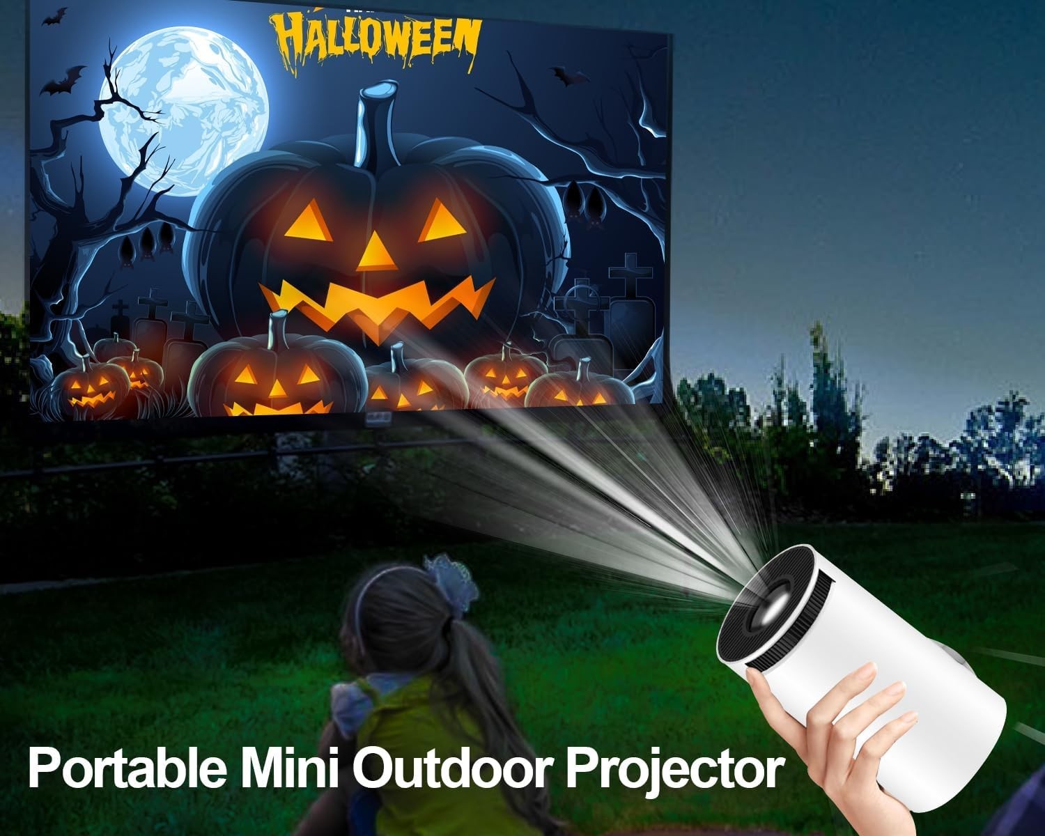 High-Resolution Mini Projector - 180° Adjustable, Ideal for Education & Business