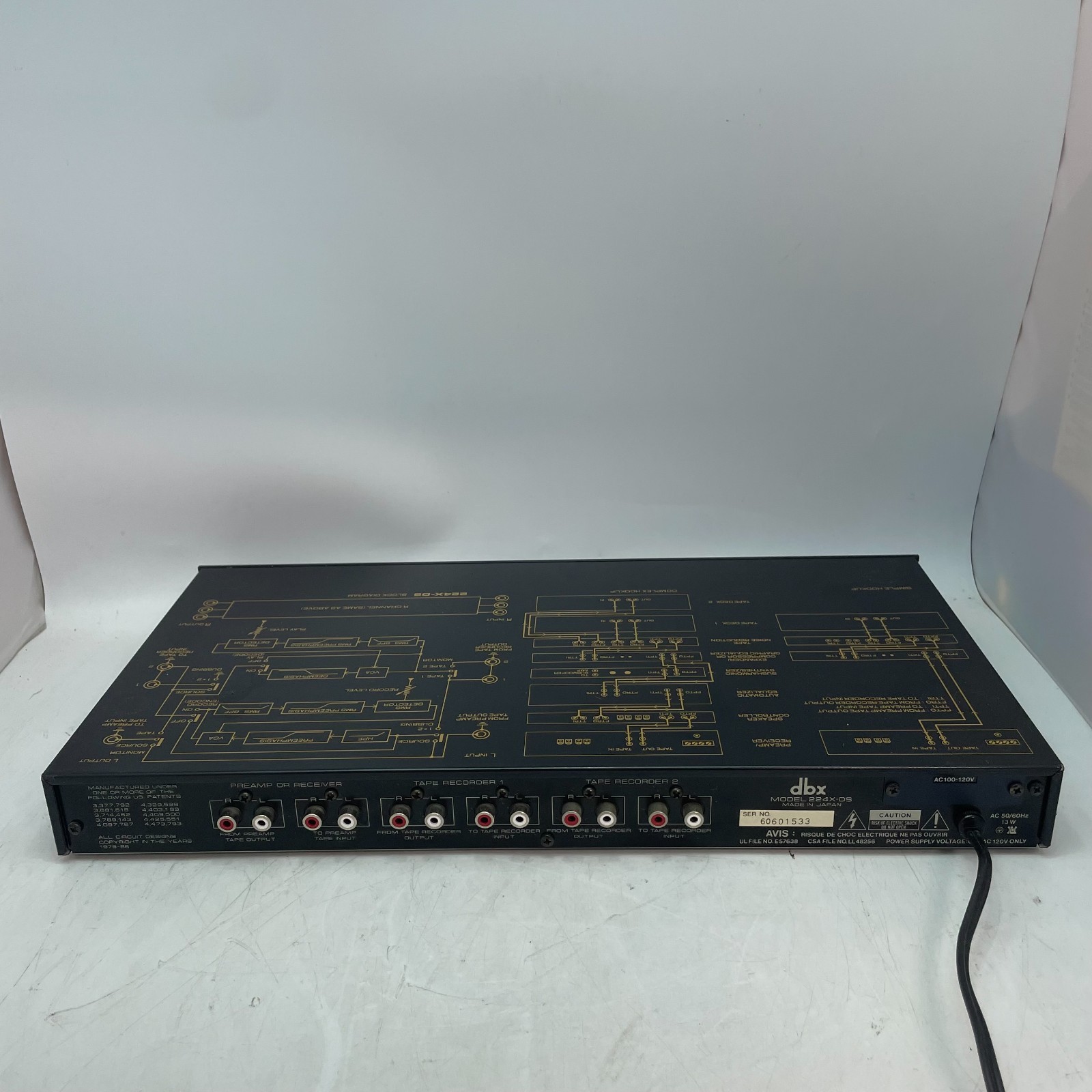 DBX Model 224X-DS Type II Digital Noise Reduction System TESTED WORKS
