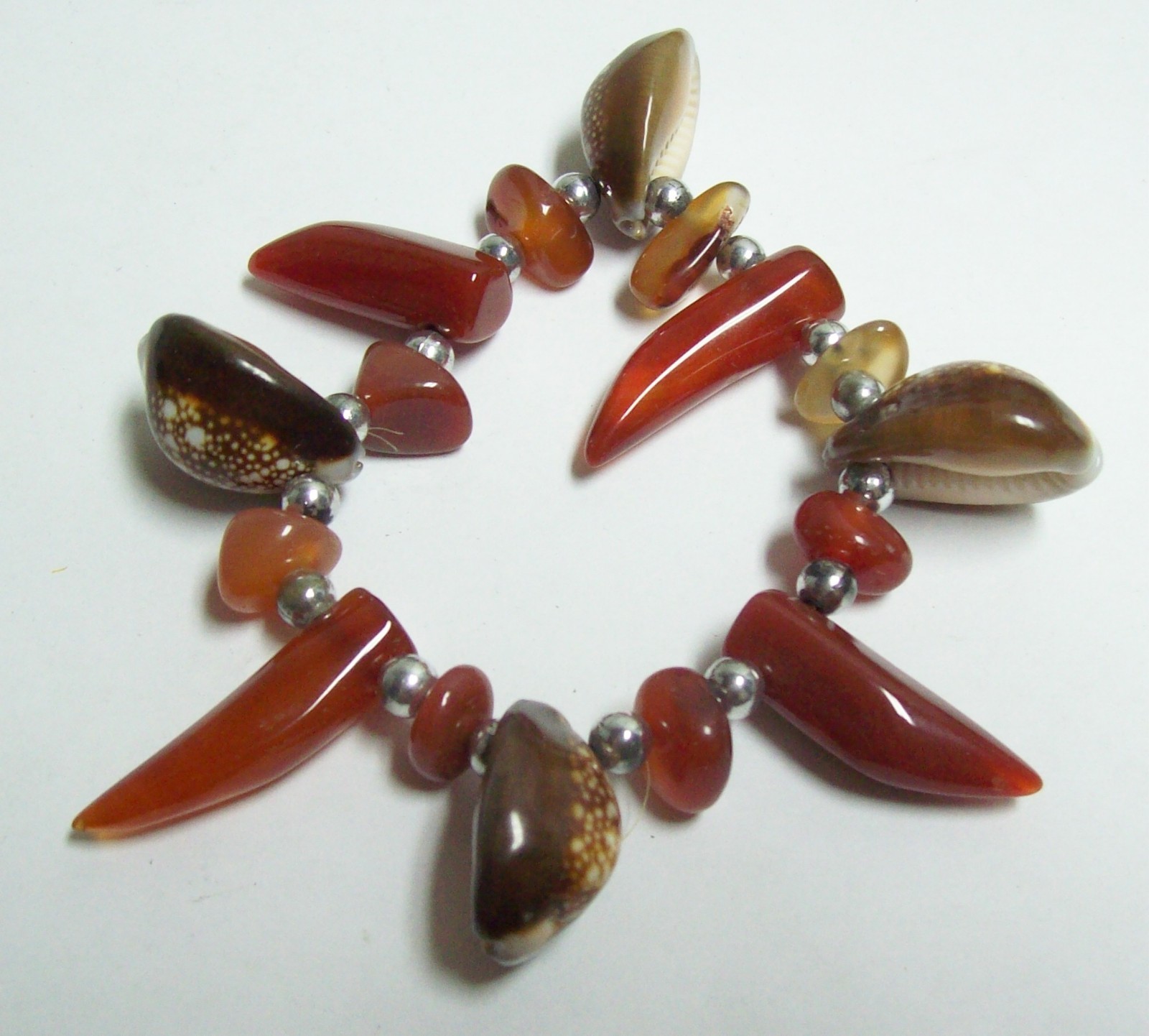 CARNELIAN & Seashell Bracelet