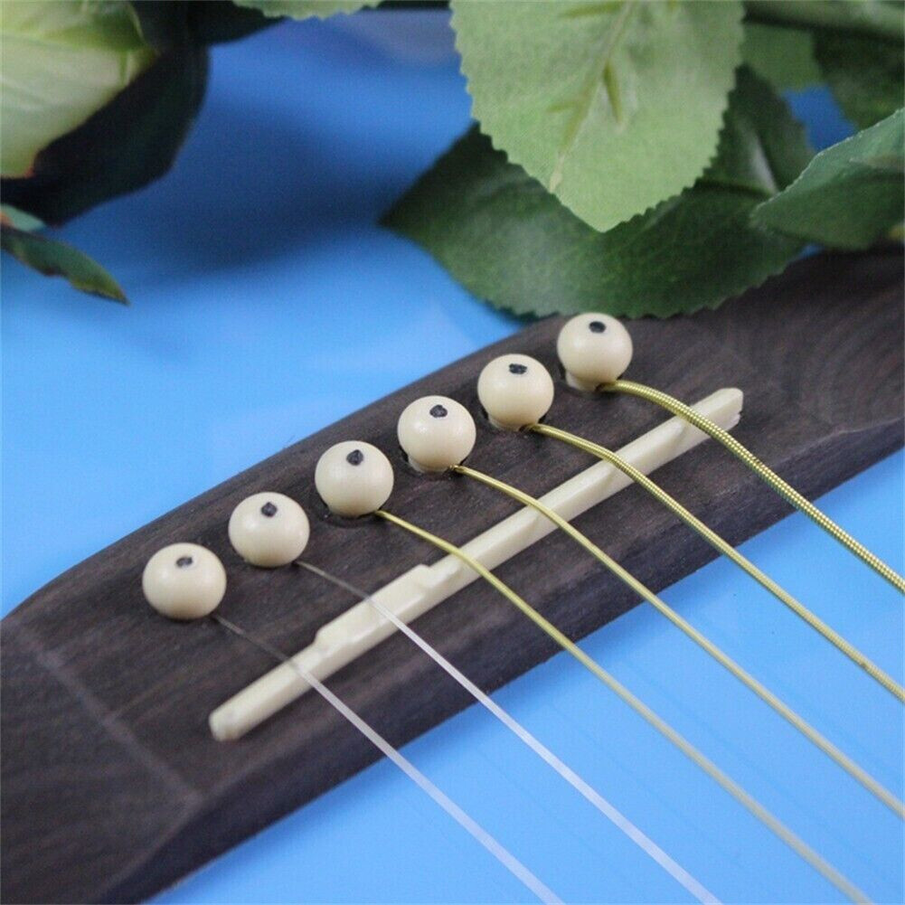 50 Pcs Black Acoustic Guitar Bridge Pins Pegs String Nail End US STOCK