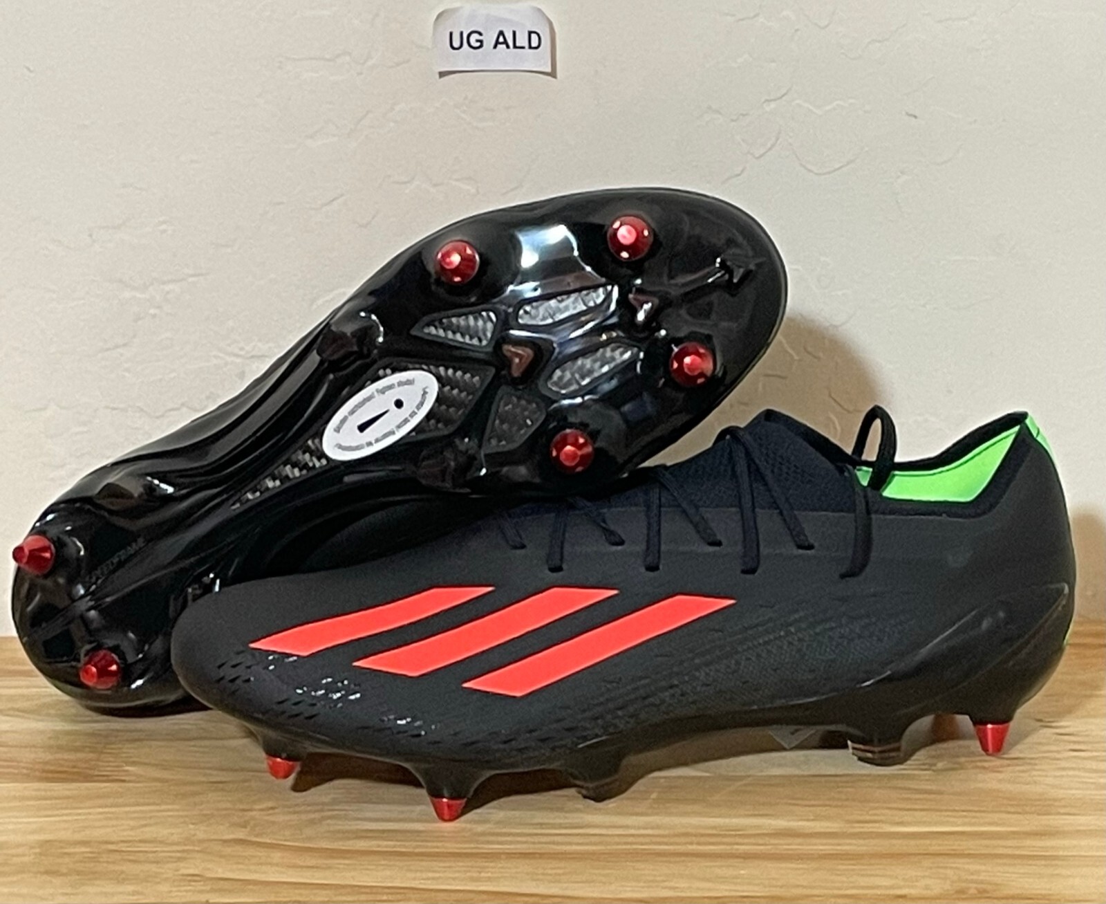 Adidas X Speedportal.1 SG Black/Solar Red Soccer Cleats Size Men's 12 GW8443
