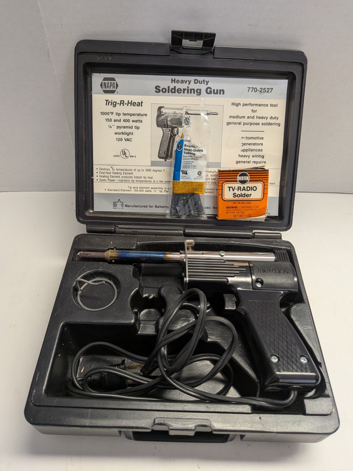 Wall Lenk LG400C Heavy Duty 150/400W Soldering Gun Kit Tested w/ Case & Extras