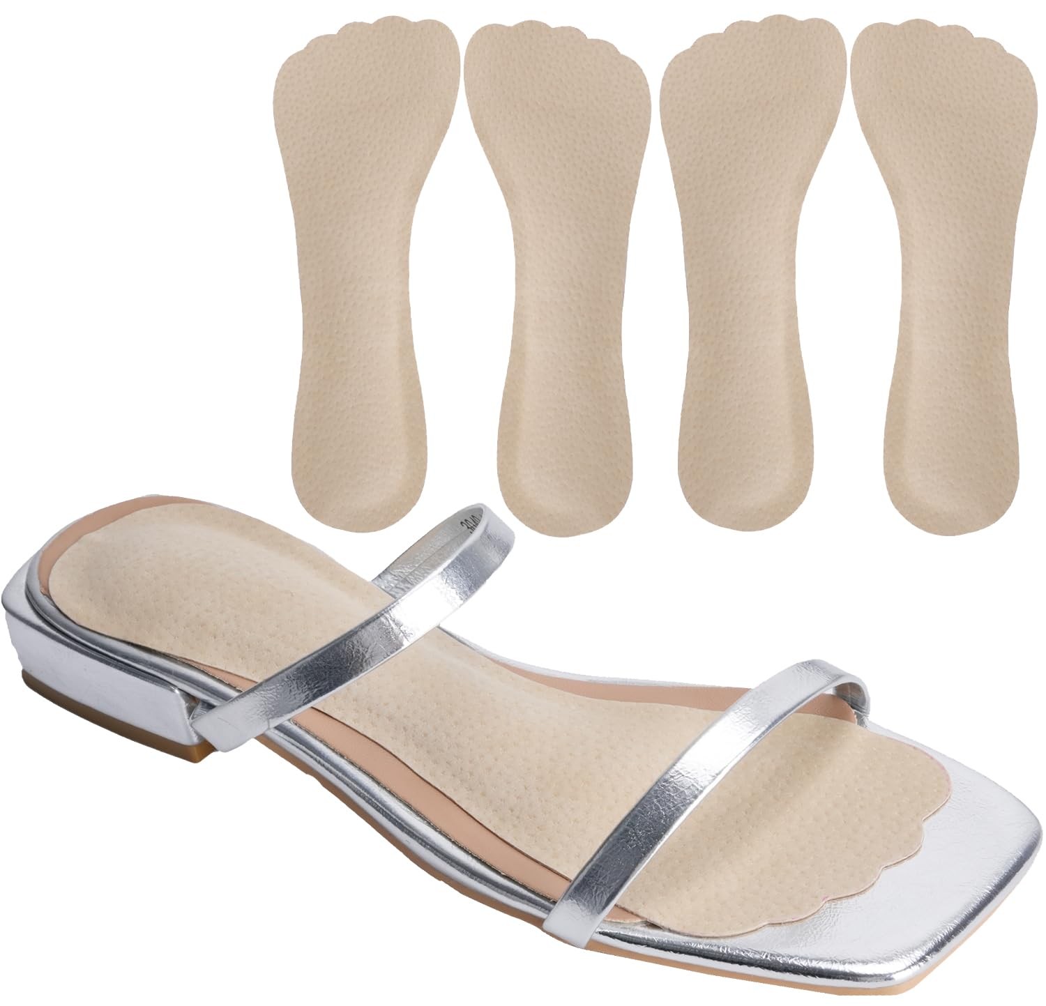 4 Count Pigskin Anti-Slip High Heel Inserts Women, Cushion Insoles for Dress ...