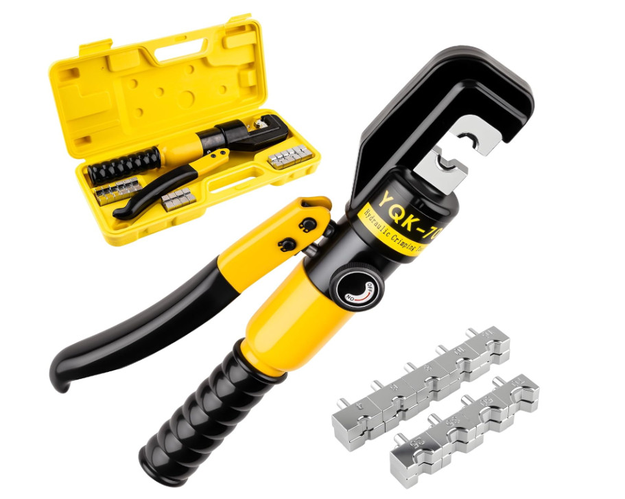 Crimpadora Hidráulica 12AWG-2/0 Fácil de Usar con 9 Matrices
