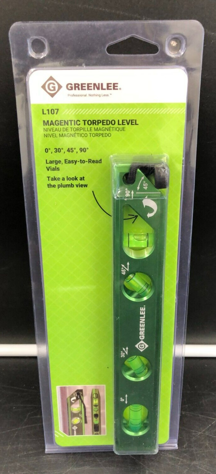GREENLEE L107 Magnetic Torpedo Level *BRAND NEW, FACTORY SEALED*