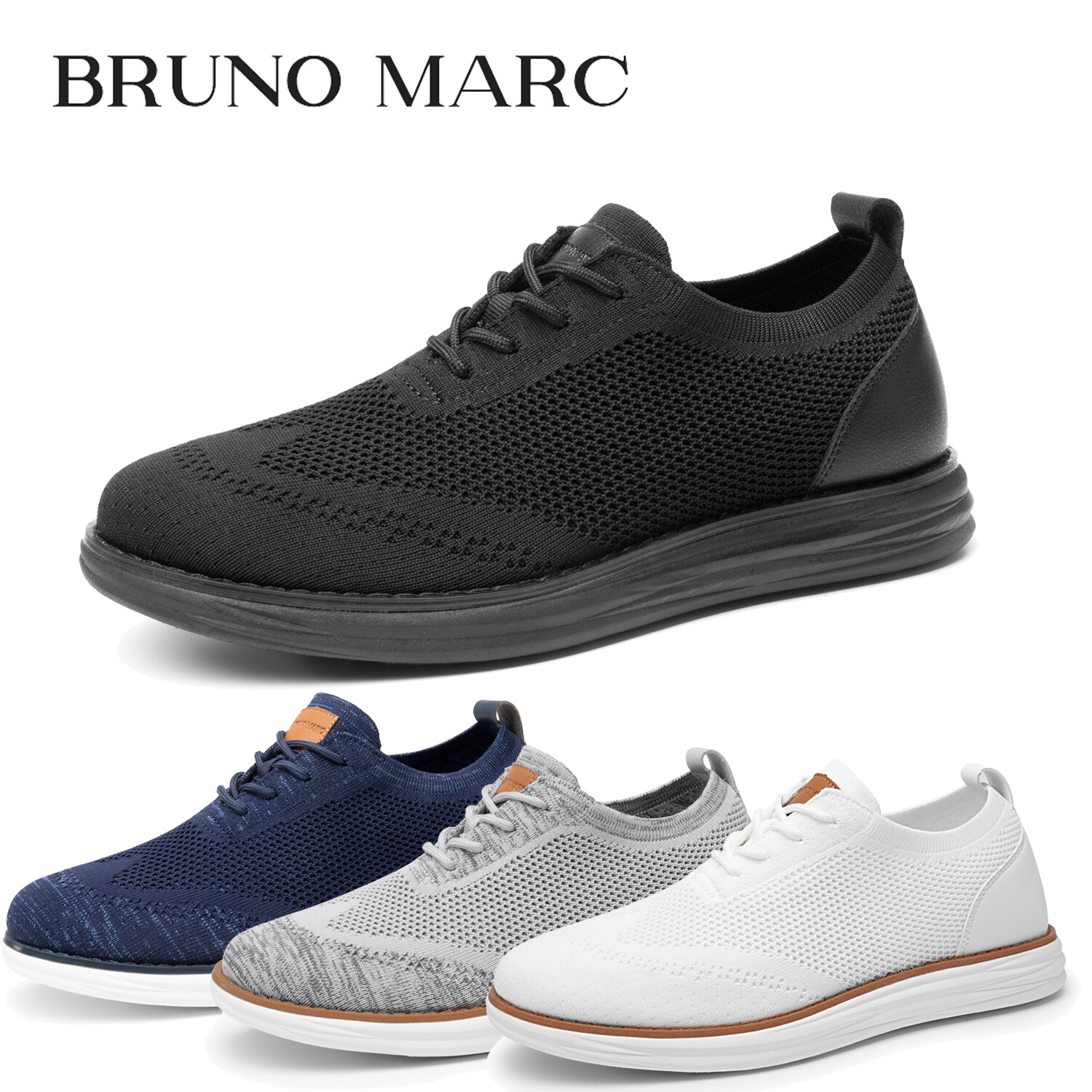 Bruno Marc Men's Breeze Mesh Sneakers Oxfords Lace-Up Lightweight Casual Shoes