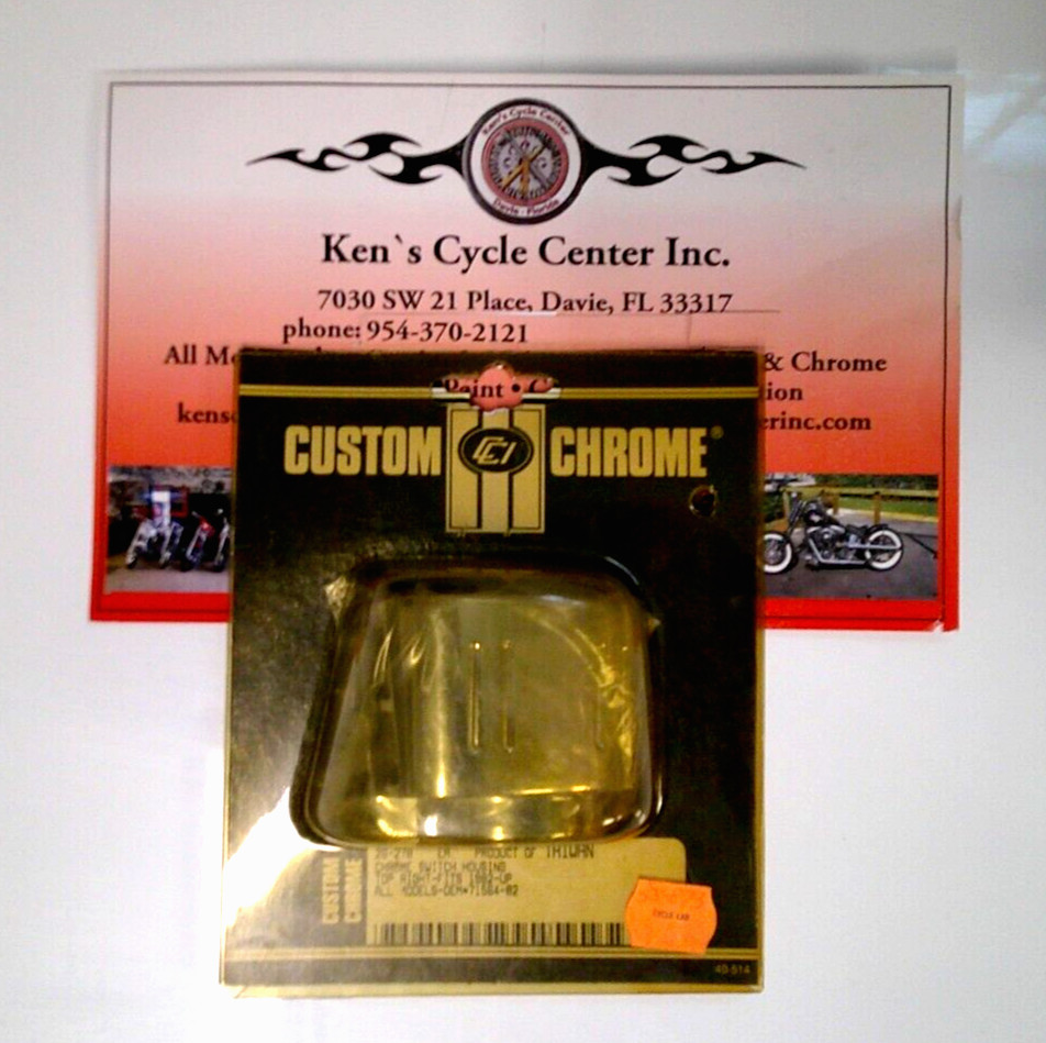 HARLEY CUSTOM CHROME TOP RIGHT SWITCH HOUSING 71564-82 - NEW