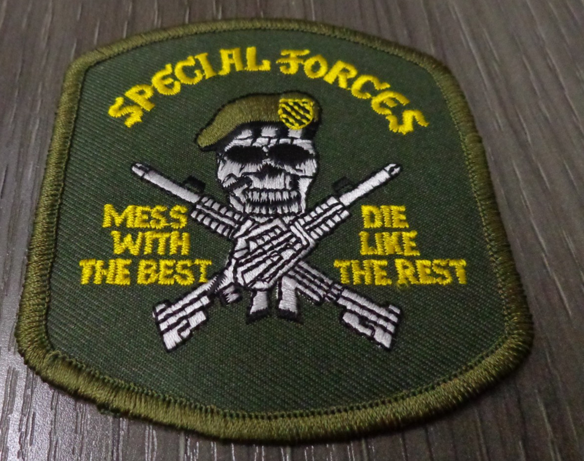 SPECIAL FORCES Mess With The Best Die Like The Rest Patch Skull  Rifles AIRBORNE