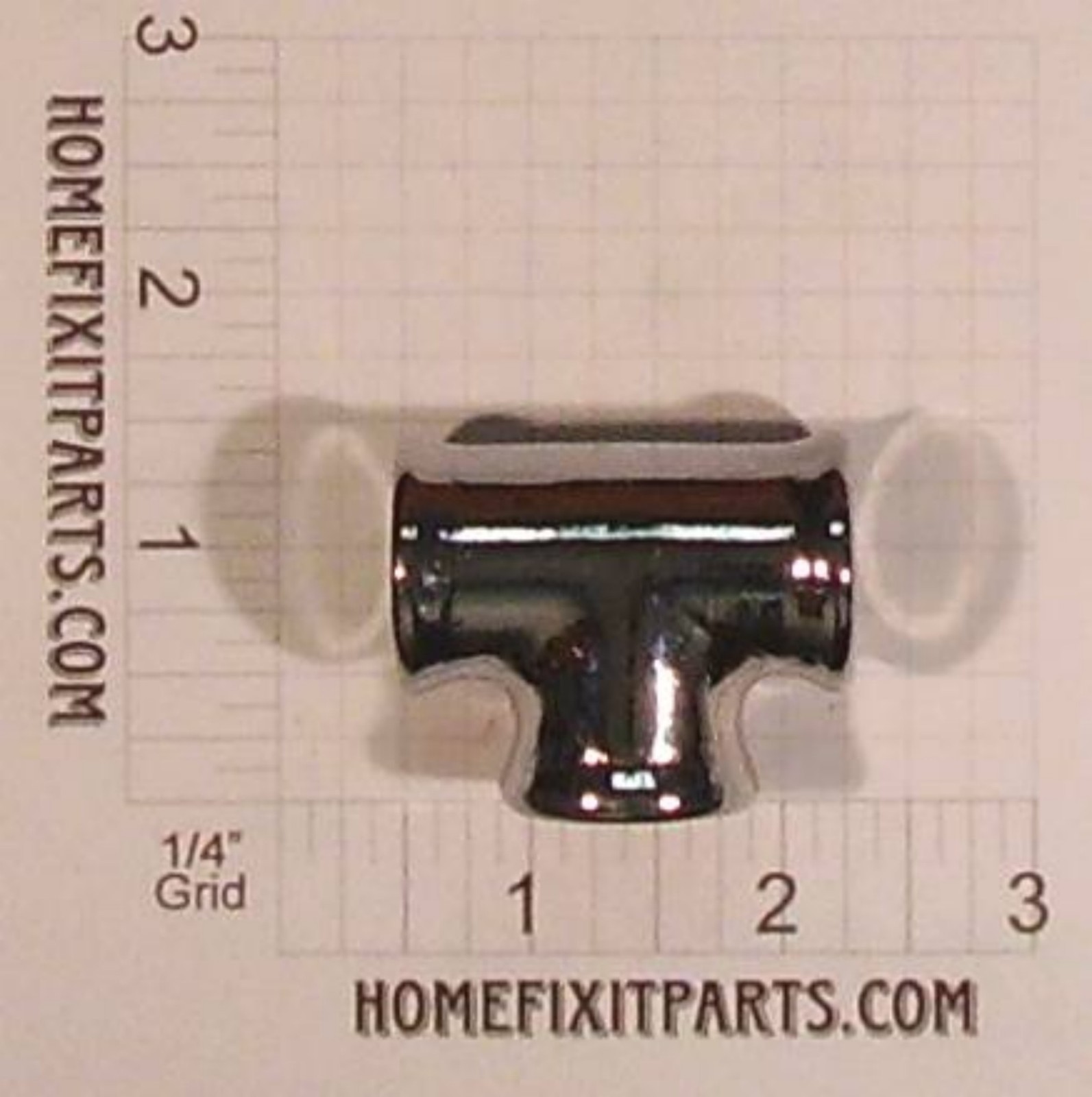 3/8 Inch Brass Chrome Plated TEE  NPT
