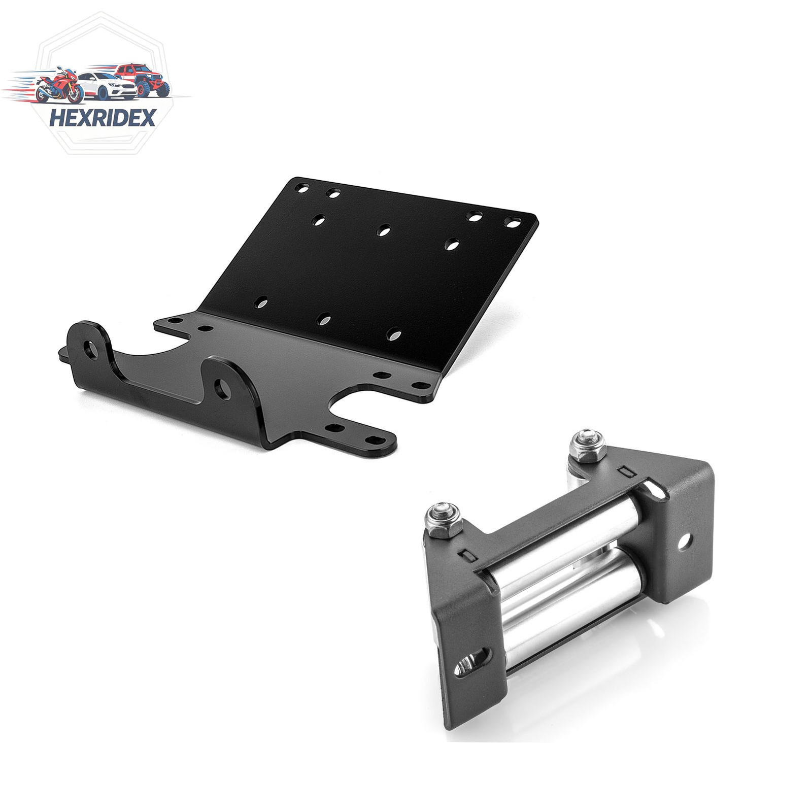 Winch Mount Plate & 4 7/8" Winch Roller Fairlead Fit Honda Foreman TRX400/TRX450
