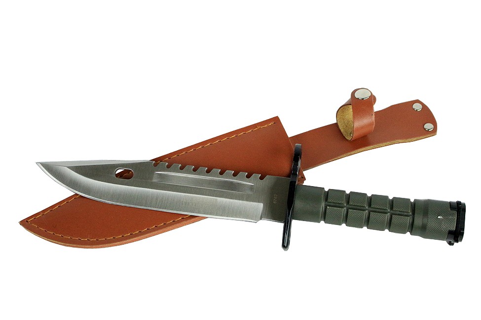 13.5"" Military Survival Rambo Fixed Blade Hunting Knife Bayonet Tactical Bowie